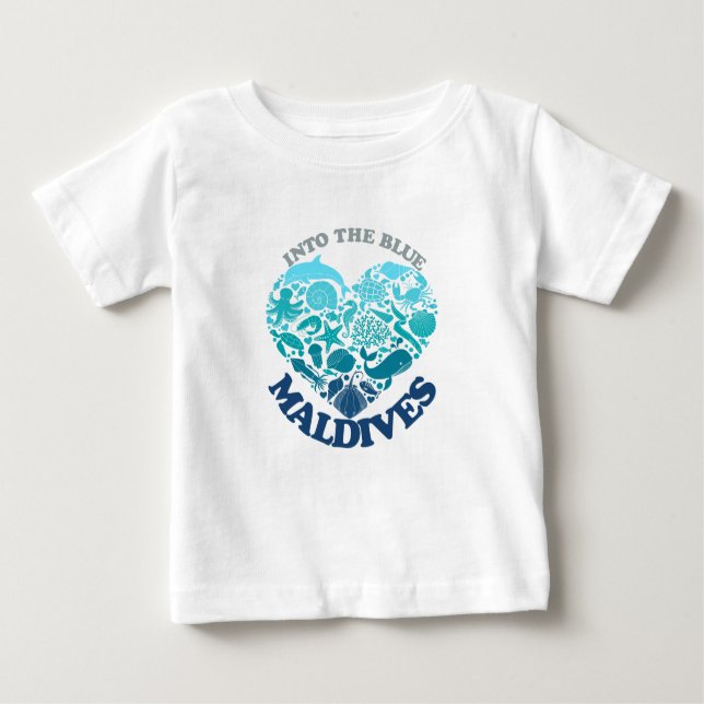 T-SHIRT POUR BÉBÉ MALDIVES (Devant)