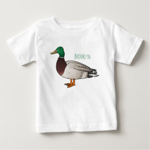 T-shirt Pour Bébé Mallard duck cartoon illustration