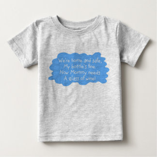T-shirt Pour Bébé Maman a besoin de vin bleu