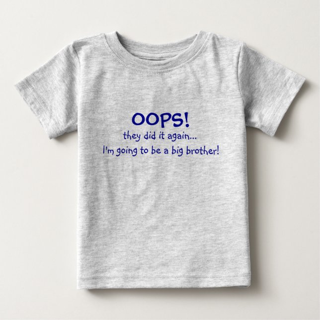 T-shirt Pour Bébé Maman a un petit frère (Devant)