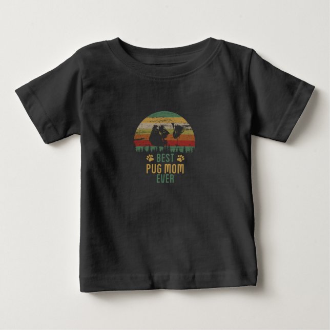 T-shirt Pour Bébé maman carlin (Devant)