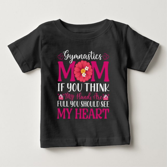 T-shirt Pour Bébé Maman de gymnastique (Devant)