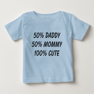 T-shirt Pour Bébé maman du papa 50% de 50% 100% mignon