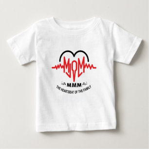 T-shirt Pour Bébé MAMAN Le Battement De Coeur De La Famille