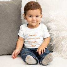 Maman Mignonne Papa Chanceux Enfants Drôles Garçon