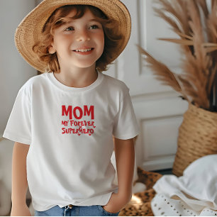 T-shirt Pour Bébé Maman Mon Super-héros pour toujours noir