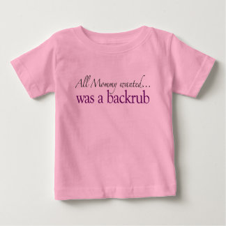 T-shirt Pour Bébé Maman Recherchée un Backrub