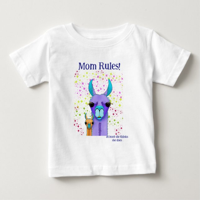 T-shirt Pour Bébé Maman Règles Momma Lama & (Devant)