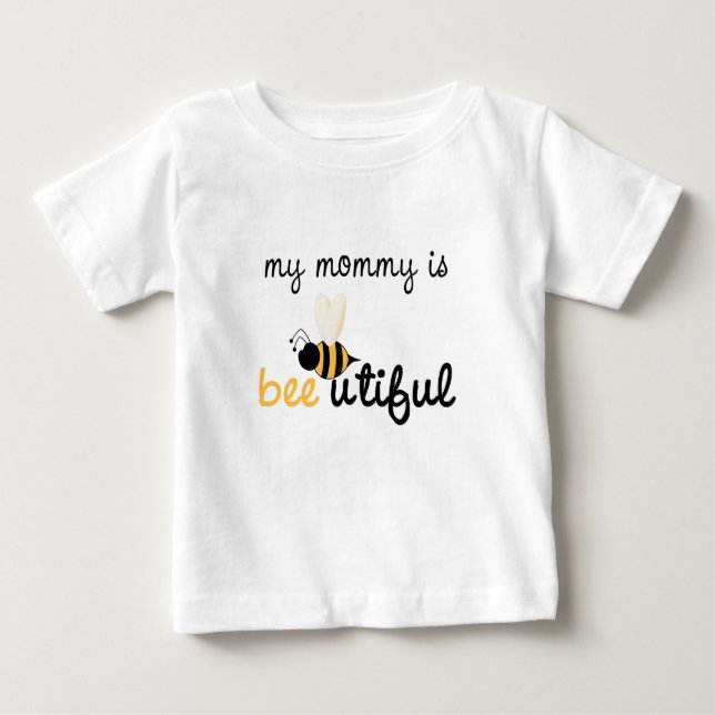 T-shirt Pour Bébé Maman utiful d'abeille (Devant)