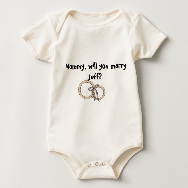 T-shirt Pour Bébé Maman veut que tu l'épouses ? (Devant)