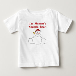 T-shirt Pour Bébé Maman's Snuggle Bear Maman Noël