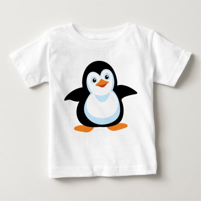 T-shirt Pour Bébé manchot de dessin animé (Devant)