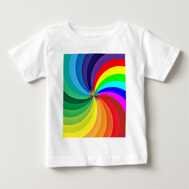 T-shirt Pour Bébé Mandala-46556 couleur arc-en-ciel (Devant)