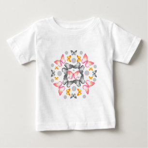 T-shirt Pour Bébé Mandala papillon