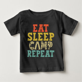 T-shirt Pour Bébé Manger Camp de sommeil Répéter Camping Amoureux