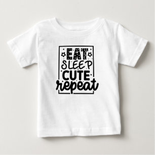 T-shirt Pour Bébé Manger Dormir Répéter les citations sarcastiques D