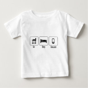 T-shirt Pour Bébé Mangez, dormez, Geocache