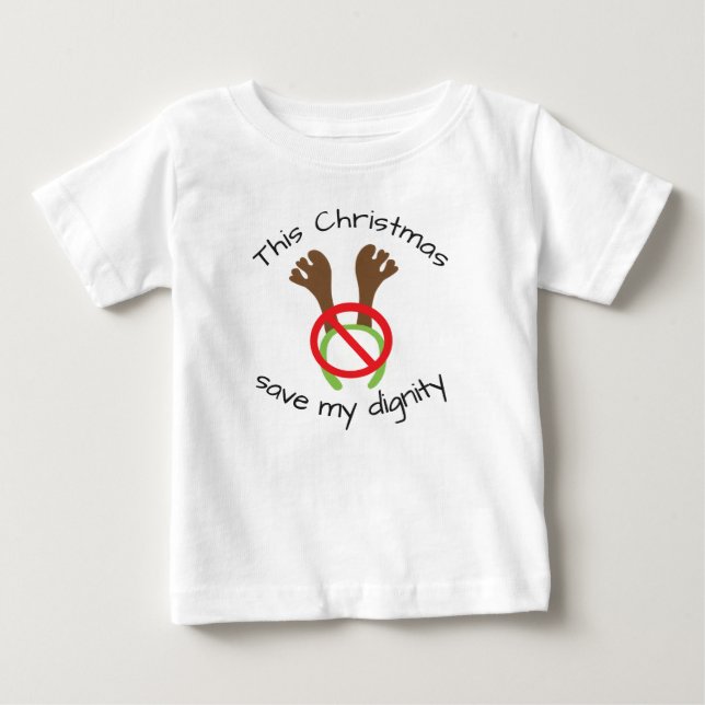 T-shirt Pour Bébé Manifestation drôle de Noël Antler (Devant)