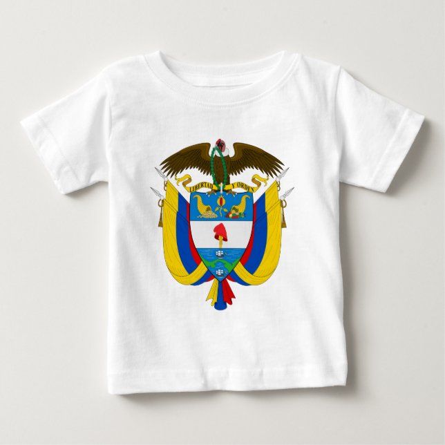 T-shirt Pour Bébé Manteau de la Colombie des bras (Devant)