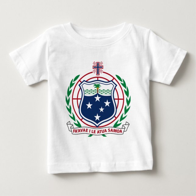 T-shirt Pour Bébé Manteau du Samoa des bras (Devant)