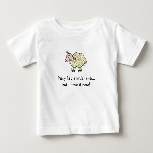 T-shirt Pour Bébé Marie avait un petit agneau... (Devant)