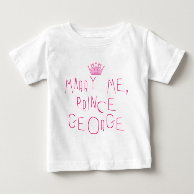 T-shirt Pour Bébé Marie-moi Prince George (Devant)