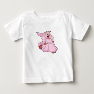 T-shirt Pour Bébé Mariée cochon en robe de mariée