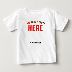 T-SHIRT POUR BÉBÉ MARQUE BLANCHE MODERNE ET PERSONNALISABLE VÉRIFIÉE