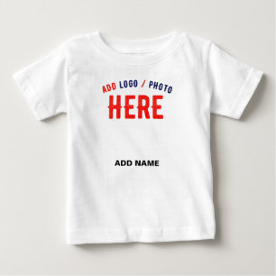 T-SHIRT POUR BÉBÉ MARQUE BLANCHE MODERNE ET PERSONNALISABLE VÉRIFIÉE