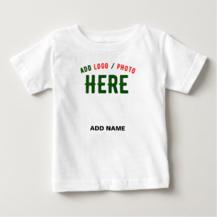 T-SHIRT POUR BÉBÉ MARQUE BLANCHE MODERNE ET PERSONNALISABLE VÉRIFIÉE