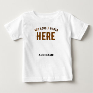 T-SHIRT POUR BÉBÉ MARQUE BLANCHE MODERNE ET PERSONNALISABLE VÉRIFIÉE