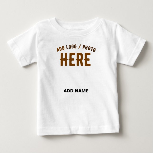 T-SHIRT POUR BÉBÉ MARQUE BLANCHE MODERNE ET PERSONNALISABLE VÉRIFIÉE (Devant)