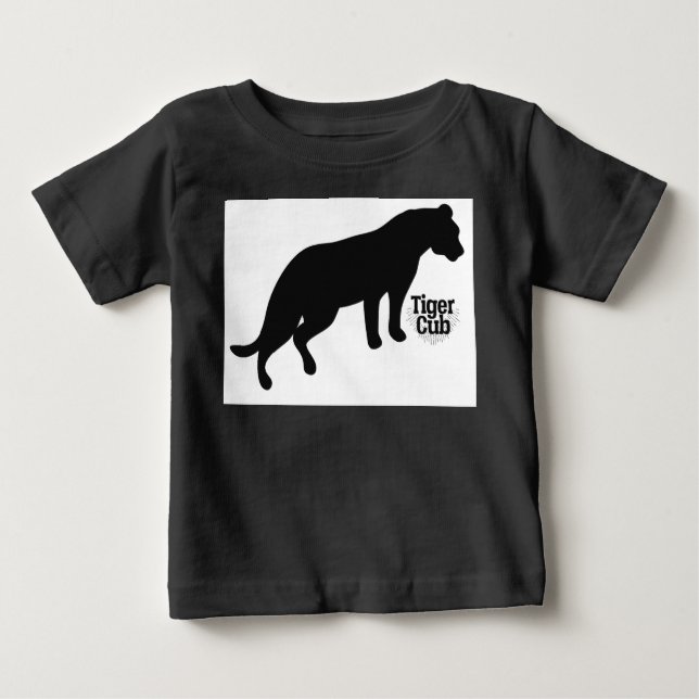 T-shirt Pour Bébé Marque noire (Devant)