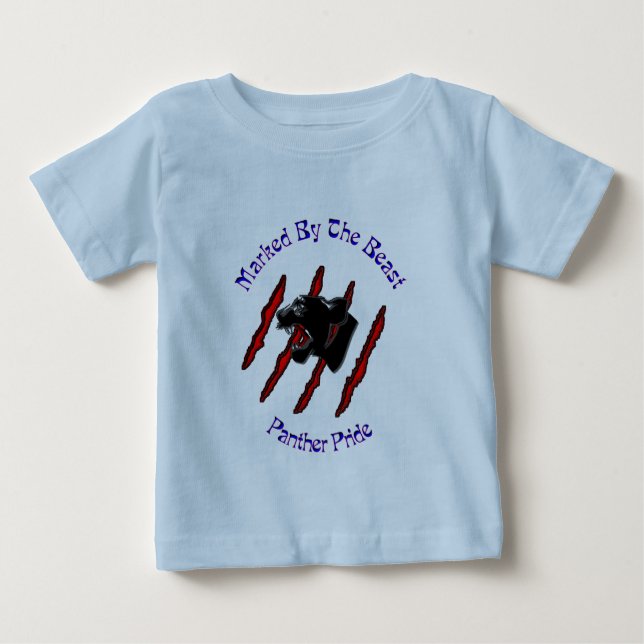 T-shirt Pour Bébé Marqué par la bête (Devant)
