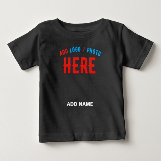 T-SHIRT POUR BÉBÉ MARQUE PERSONNALISABLE NOIRE VERIFIEE STYLÉE MODER (Devant)