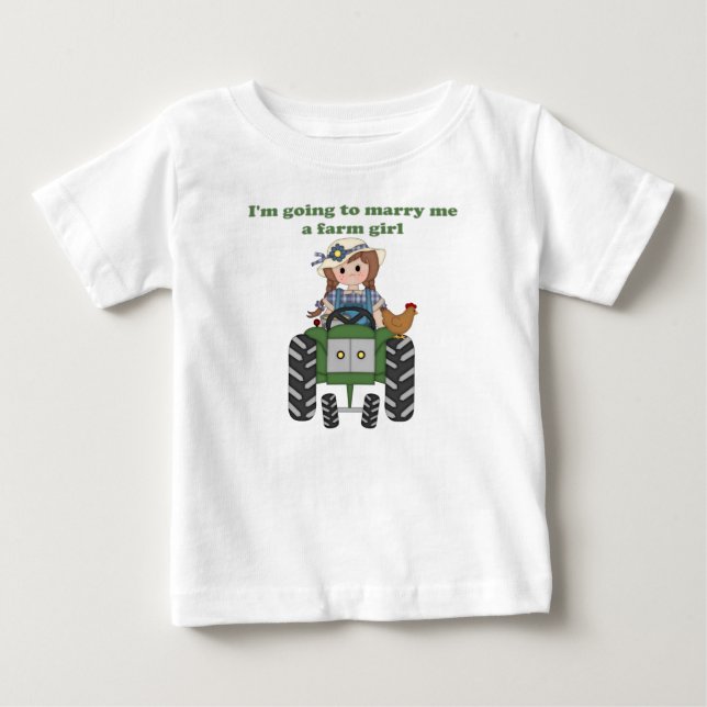 T-shirt Pour Bébé Marry Me Farm Girl (Devant)