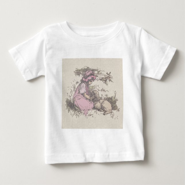 T-shirt Pour Bébé Mary Had a Little Lamb Nursery Rhyme (Devant)
