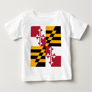 T-shirt Pour Bébé Maryland State Flag Stylish