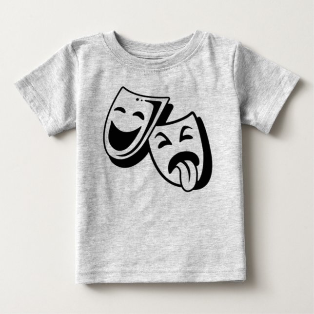 T-shirt Pour Bébé Masques de comédie et de tragédie (Devant)