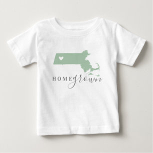 T-shirt Pour Bébé Massachusetts Maison cultivée   État des couleurs 