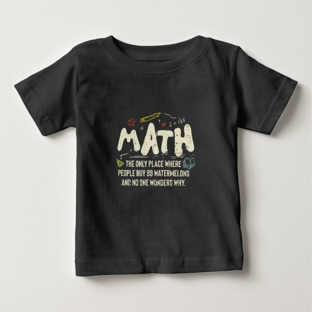 T-shirt Pour Bébé Mathématiques Mathématiques Mathématiques Math Ens (Devant)