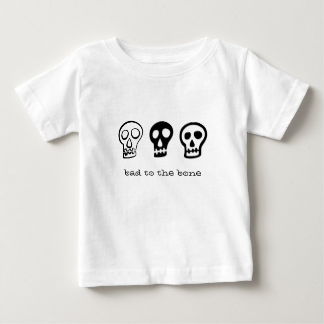 T-shirt Pour Bébé Mauvais à l'os (Devant)