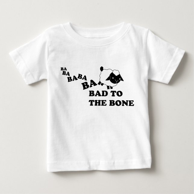 T-shirt Pour Bébé Mauvais pour le mouton osseux. (Devant)