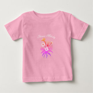 T-shirt Pour Bébé Meadow Flowers Embroidery – Botanical Fantasy Pink