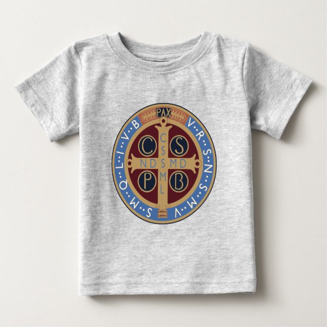T-shirt Pour Bébé Médaille Saint Benoît (Devant)