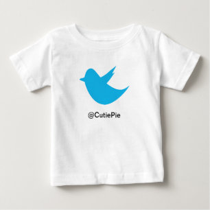 T-shirt Pour Bébé Médias bleus de Social d'oiseau
