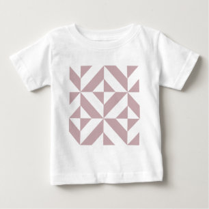 T-shirt Pour Bébé Medium Mauve Geometric Deco Cube Pattern
