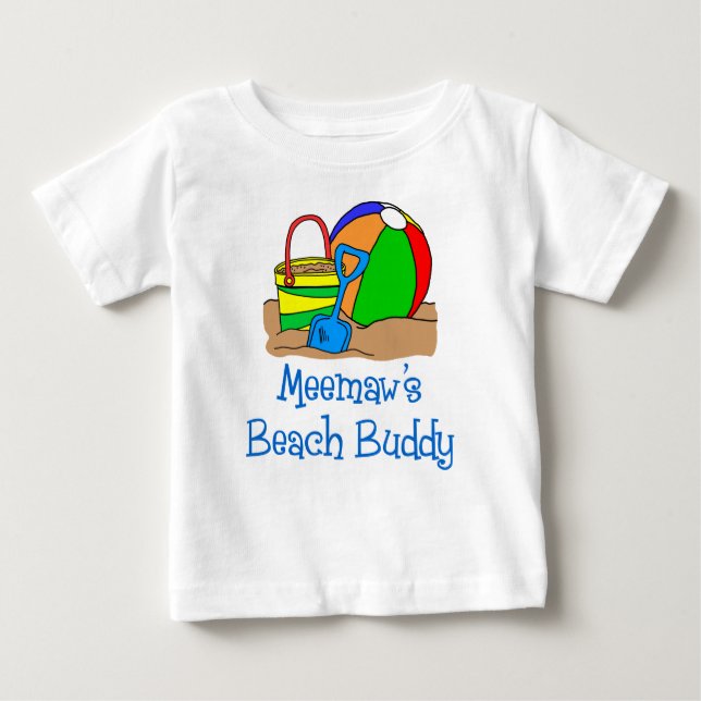 T-shirt Pour Bébé Meemaw's Beach Buddy (Devant)