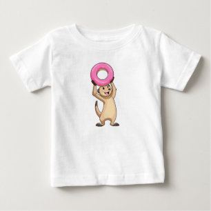 T-shirt Pour Bébé Meerkat avec Donut