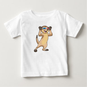 T-shirt Pour Bébé Meerkat avec lunettes